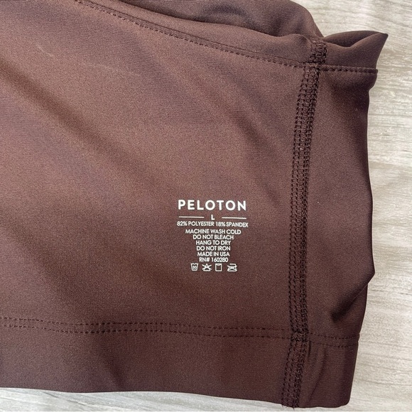 Peloton Show Up Side to Side Brown Logo Sports Bra Women’s Size Large - Picture 8 of 9